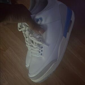 White and Blue Sneakers